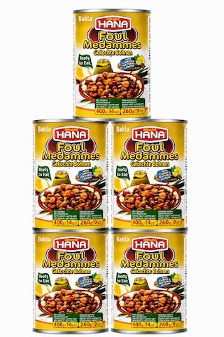 Limonlu Ve Kimyonlu Bakla Konservesi 400 Gr X5 Adet