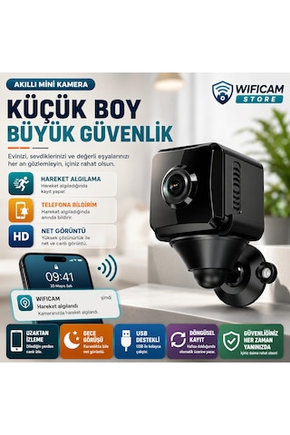 Balık Gözü Lens Geniş Açı Mini Wifi Kamera