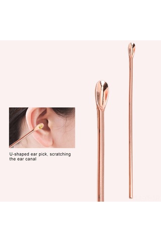 Yifomall 6 Parçalık Paslanmaz Çelik Kulak Temizleme Seti, Spiral Kaşık Ve Kulak Kiri Çıkarma Aleti, Çeşitli Renkler