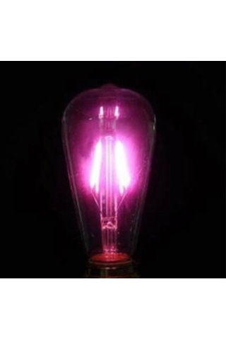 4 W Pembe Işık 4 Flamanlı Rustik E27 Duy Led Ampül Renkli 1 Adet