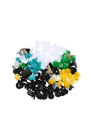 Jeemson 100 Adet Universal Otomobil Nylon Sabitleyici Klipsleri - Kapı Döşeme, Tampon, Panjur İçin Dayanıklı Ve Kolay Kullanım