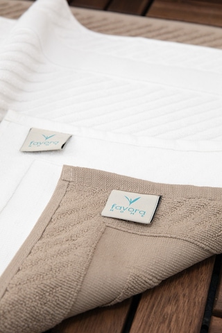 Leoline %100 Pamuk Premium 2'li Ayak Havlusu - Kahve - Beyaz Kahve - Beyaz