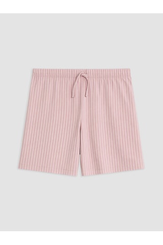 Lcw Dream Pembe Beli Lastikli Çizgili Kadın Şort Pijama Alt