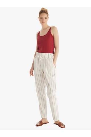 Kadın Pantolon 60560 - Bordo Çizgili Bordo