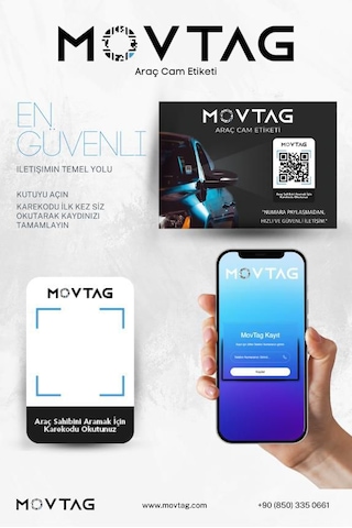 Numaratik Yeni Nesil Dijital Qr Kod Hatalı Park Araç Cam Etiketi