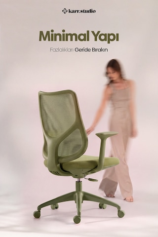 Seul Ergonomik Çalışma Sandalyesi - Yeşil