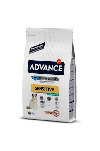 Advance Sensitive Sterilised Somonlu Kısırlaştırılmış Yetişkin Kedi Maması 3 KG
