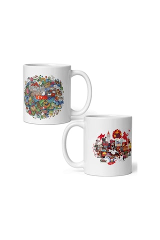 Türkiye Kupa Bardak 2 Adet Seyahat Hatıra Turkey Mug