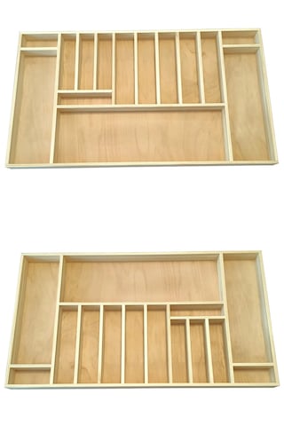 Kaşıklık 80x45 Cm. Mutfak Çekmece Düzenleyici Organizer Ahşap Kaşıklık