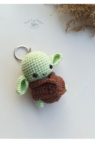 Yoda Anahtarlık - El Yapımı Amigurumi Örgü Anahtarlık, Çanta Süsü Sevimli Ve Özgün Tasarımlar
