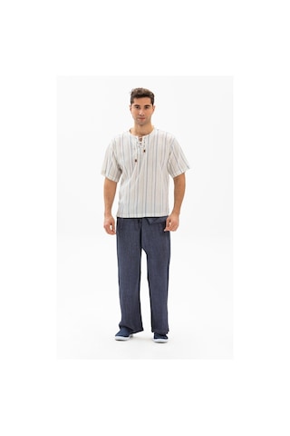 Eliş Şile Bezi Unisex Şile Bezi Balıkçı Pantolon Indigo Indg