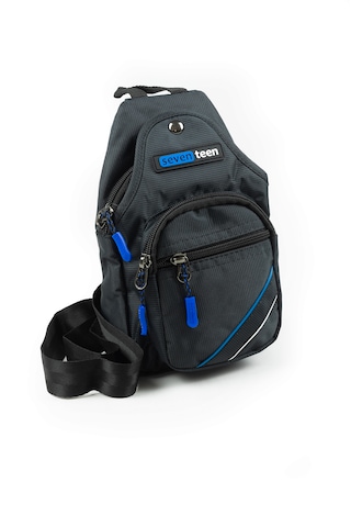 İmaks Küçük Boy Çokgözlü Günlük Çapraz Göğüs El Ve Omuz Çantası Unisex Body Bag Siyah 955 Siyah - Mavi