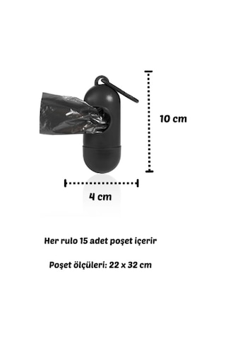 Bamm Bamm Çanta Boy Kirli Bebek Bezi Çöp Poşeti ve Taşıma Çantası (Siyah)