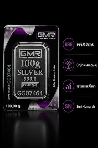 Gmr 100 Gram Külçe Gümüş