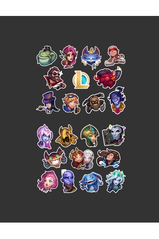 Lol -ııı-ıv League Of Legends - İcons - Lol Sticker Set 2 ' Li - Oyun Sticker - Telefon Süsleme - Laptop Çıkartmaları