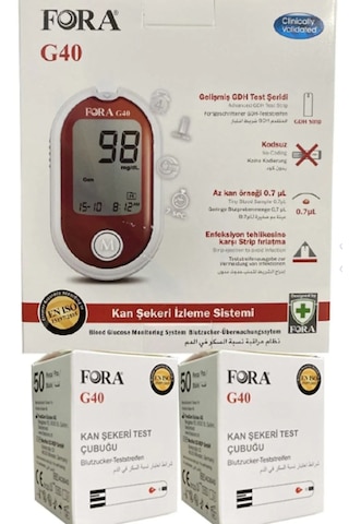 Fora G40 Şeker Ölçüm Cihazı + Strip 50'li 6 Kutu