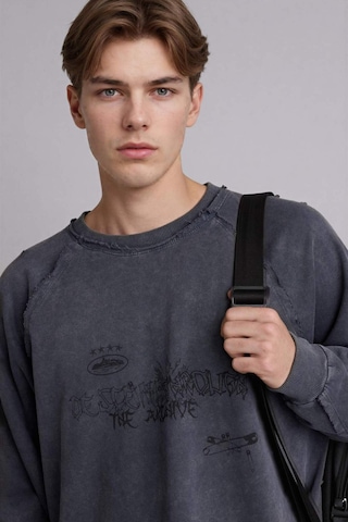 Defacto Boxy Fıt Bisiklet Yaka Sweatshirt H7272ax26spar148 Antrasit-ar148