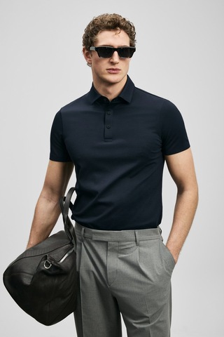 Lufian Jaxon Erkek Polo Yaka T-shirt 111040241 Lacivert