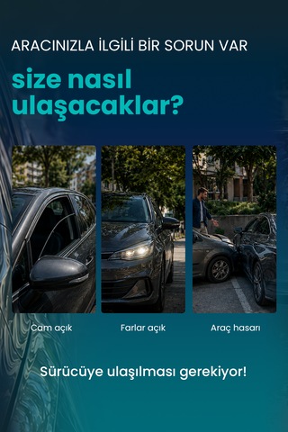 Sürücüye Ulaş Qr Kodlu Araç Cam Etiketi - Numaranız Görünmez 1 Adet