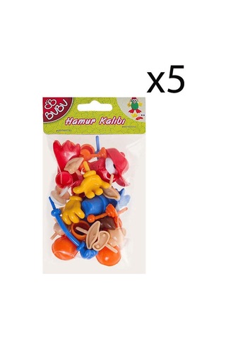 Bubu Oyun Hamuru Aksesuarı Vücut Parçaları 26 Parça 5 Paket Çok Renkli