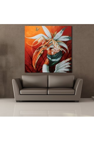 Bebek Ve Leylek Kanvas Tablo 100x100cm