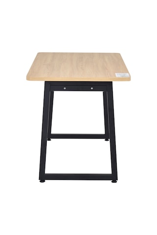 Vilinze Biga Sabit Mdf Metal Ayak Mutfak Masası - 70x120 Cm Siyah Naturel