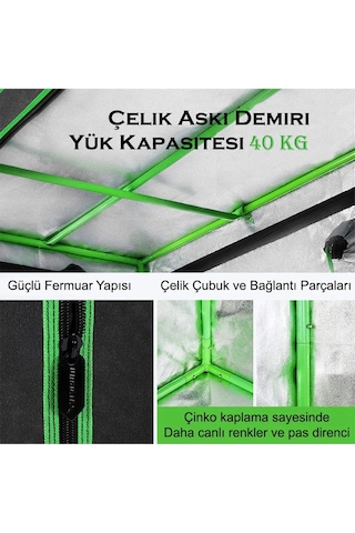 Grow Wizard 60x60x160 Bitki Yetiştirme Kabini-1640
