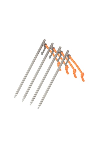 Teltree Ta6229 Titan Alaşımlı Çadır Kazığı 4'lü Set, Hafif Ve Dayanıklı Kamp Malzemesi Çok Renkli