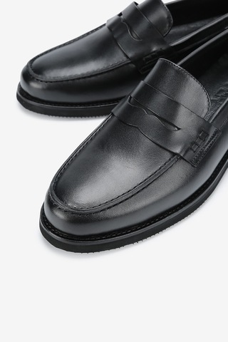 Lofer Erkek Deri Eva Tabanlı Bantlı Klasik Loafer Siyah Lfr-o1133 Derı