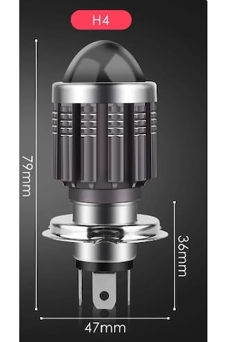 Far Ampulü Led Otomobil H4 Mercek Led Sarı-beyaz 1 Adet