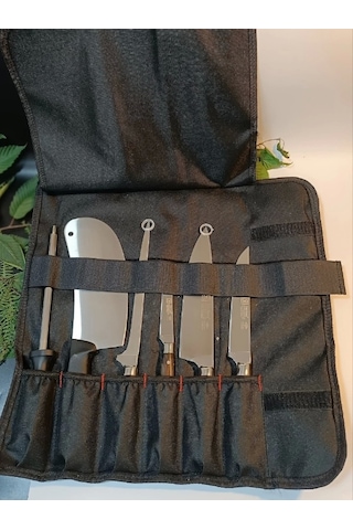Ahşap El Yapımı Kılıflı Sürmene Şef Bıçakları Seti Et, Ekmek, Sebze, Mutfak, Kurban Şeflik Seti Hadn Çok Renkli