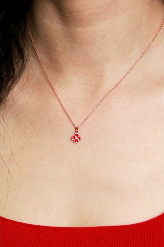 Argentum Concept - Gümüş Kırmızı Yonca Kolye - N145401 (485183336)