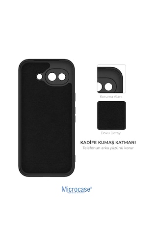 Microcase Google Pixel 10a İle Uyumlu Campro Serisi Kamera Korumalı Silikon Kılıf - Al3427 Siyah