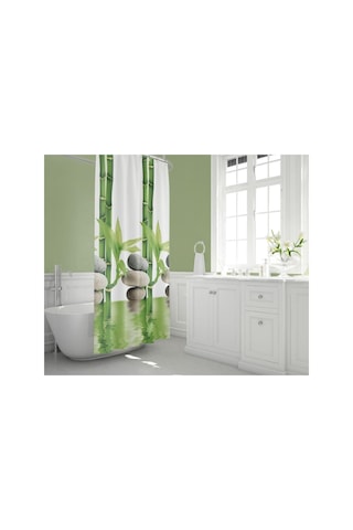Tropik Home Duş Perdesi Seti 12 Adet C Halka Hediyeli Banyo Perdesi-banyo Genel