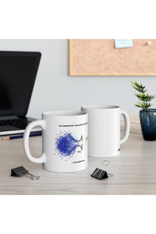 Kimya Temalı Beyaz Kupa Bardak Kimyacılar Ve Bilim Severler İçin Eğlenceli Hediye Beyaz