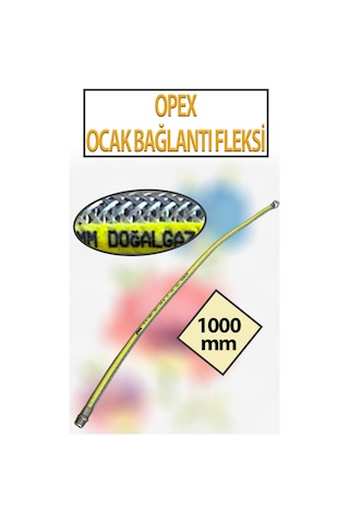 Doğalgaz, Ocak Bağlantı Fleksi 1000 Mm 1 Metre Uzunluğunda Naturel 1/2 Lik