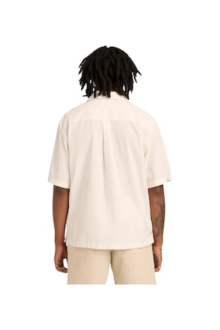 B0a44b5cn01-r Timberland Ss Seersucker Resort Shirt Erkek Gömlek Krem B0a44b5cn01-r
