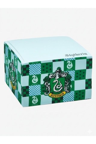 Küp Bloknot Harry Potter Hogwarts Tasarım Lisanslı Orijinal Yeşil Çok Renkli