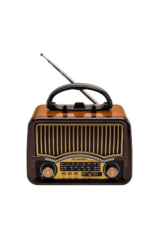 Prokama Bk-7082bts Solar Enerjili Şarjlı Nostaljik Retro Radyo