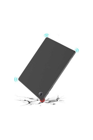 Samsung Galaxy Tab A7 Lite Sm-t220 Sm-t225 8.7" Siyah Silikon Tablet Kılıfı + Tablet Kalemi Arka Kapak
