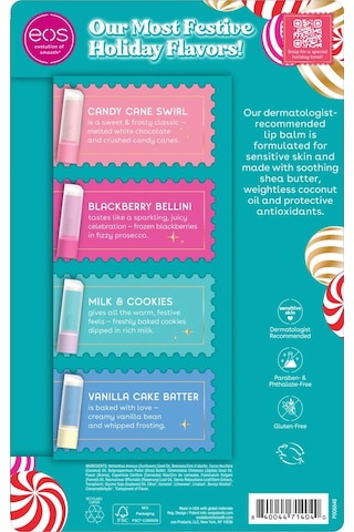 Eos Lip Balm Holiday Collection Dudak Balsamı Çeşit Paketi 8 Adet