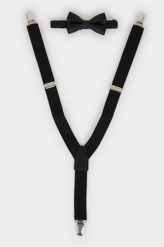 Defacto Erkek Çocuk Pamuklu 2li Takım Pantolon Askısı Papyon C0238a8nsbk27 Siyah