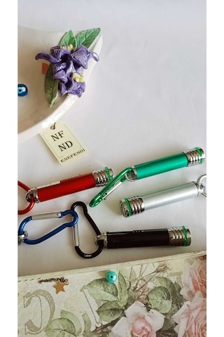 Lazer 3in1 Fener Kırmızı Beyaz Ve Yanıp Sönen Işık, Fener 3 Fonksiyonlu Yeşil Renkli