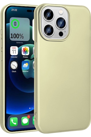 Apple Uyumlu iPhone 15 Pro Max Zore Premier Silikon Kılıf-gold Gold Gold