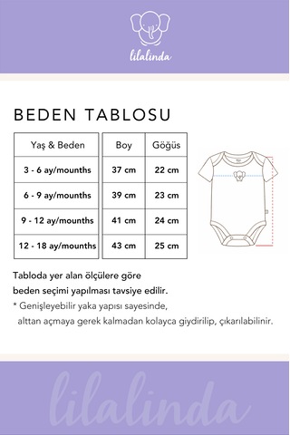 Lilalinda Body&zıbın Organik %100 Pamuklu Ekru - Bej - Pembe