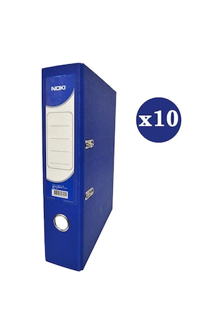 Noki Klasör Plastik Çıtalı Geniş Mavi 10’lu