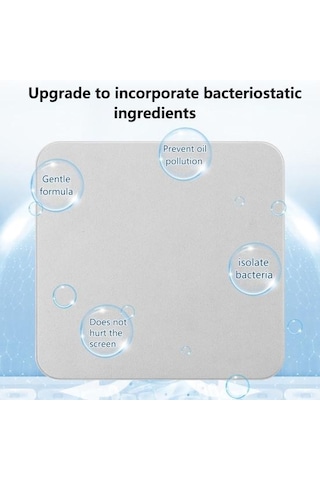 Yumuşak Doku Etkili Mikrofiber İphone İçin Çapak Yok Gri Parlatma Havlusu Ekran Temizleme Bezi