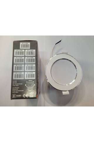 Kendal Kdl-112 Beyaz Işık Beyaz Kasa Krom Detaylı 5 Watt Led Spot 10 Adet Beyaz - Gümüş