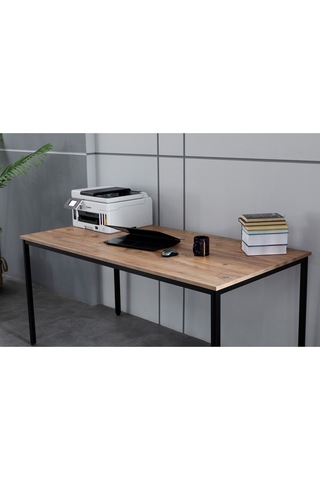 Sehpol Çalışma Masası 160x80x75 Cm Siyah Atlantik Çam