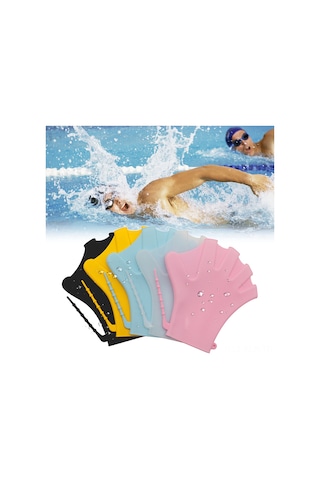 Xindoker Sıvı Direnç Egzersizi İçin Su Sporları Eldiveni, Serbest Hareket, Yorumu Azaltır - Siyah Silikon Siyah